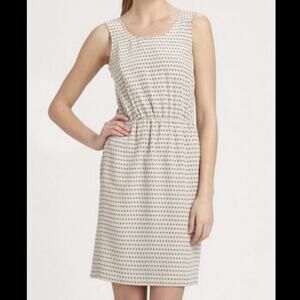 Marc Jacobs Cream/Blue Silk Izzy Blouson Dress Size 6